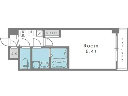 アドバンス西梅田ビオス(1K/3階)の間取り写真