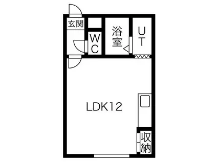 ウエスト CANAL(ワンルーム/5階)の間取り写真