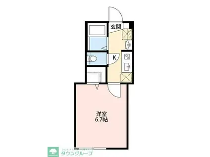 グラン西新井(1K/1階)の間取り写真