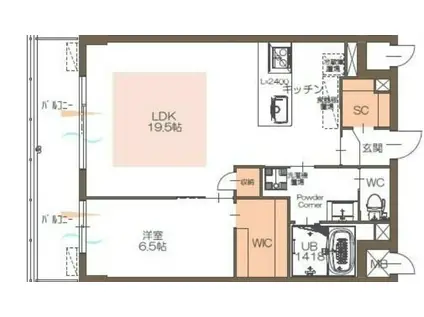 GRANDGRACE富ケ丘(1LDK/3階)の間取り写真