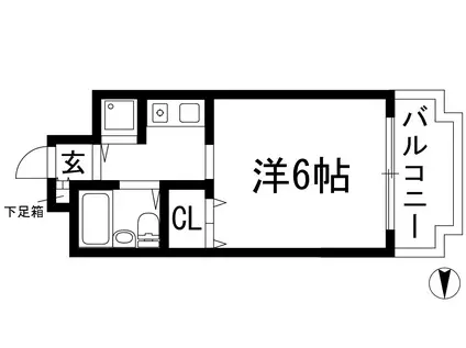 プレステージ住吉(1K/2階)の間取り写真