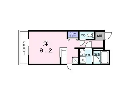 ティアラグレイス(ワンルーム/4階)の間取り写真