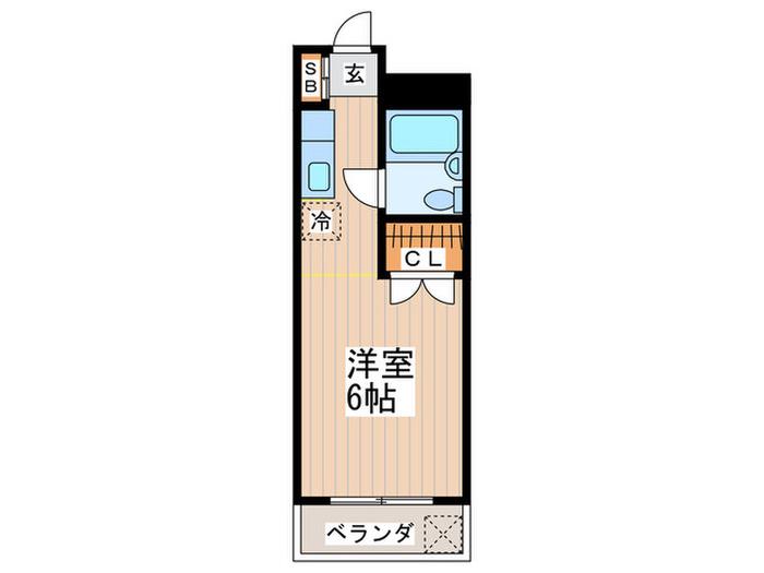 グレースコート(ワンルーム/2階)の間取り写真