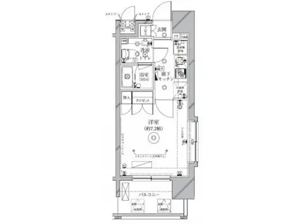 クレイシア新大塚(1K/4階)の間取り写真