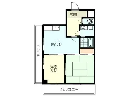 ザ・ステージ早稲田(2DK/4階)の間取り写真