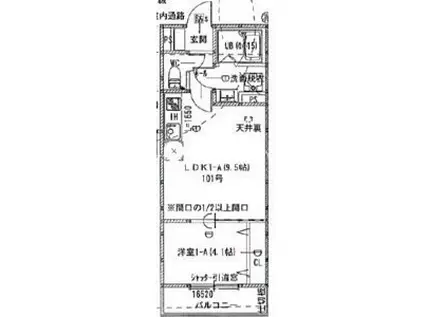 アート八尾駅前(1LDK/2階)の間取り写真