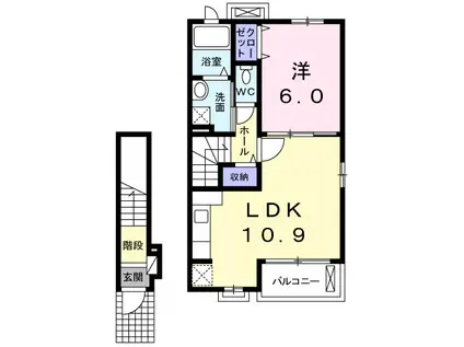 サニーハイドビラ(1LDK/2階)の間取り写真