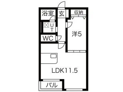 メゾンパラディ(1LDK/3階)の間取り写真