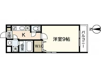 LST OKADAI サウス(1K/4階)の間取り写真