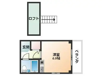 エトワールヴィルーR中小阪(ワンルーム/1階)の間取り写真