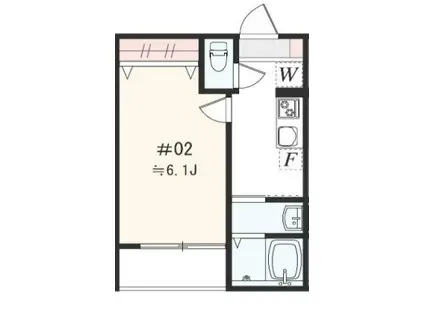 アザーレ・パッシオ本厚木B(1K/1階)の間取り写真