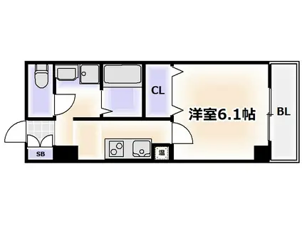 みおつくし杭全(1K/10階)の間取り写真