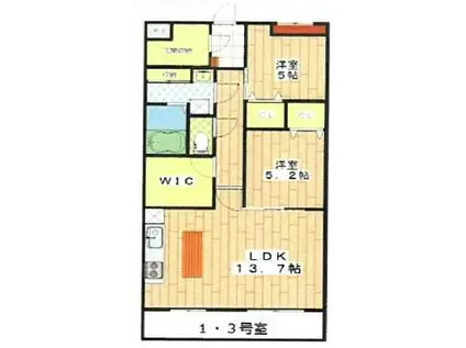 COZY THREE STYLE(2LDK/3階)の間取り写真