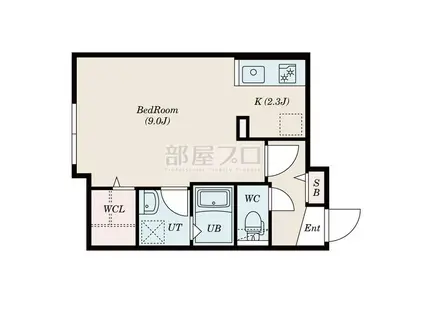 FARANDOLE HIRAGISHI PRIMEファランドールヒ(1K/4階)の間取り写真
