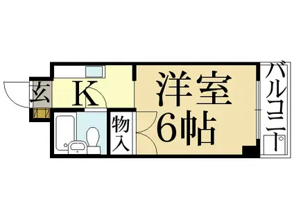 ソレイユダイサン(1K/3階)の間取り写真