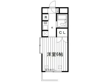 メゾン高田馬場(1K/1階)の間取り写真