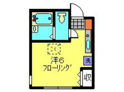 フルール・デ・シャン(ワンルーム/1階)の間取り写真