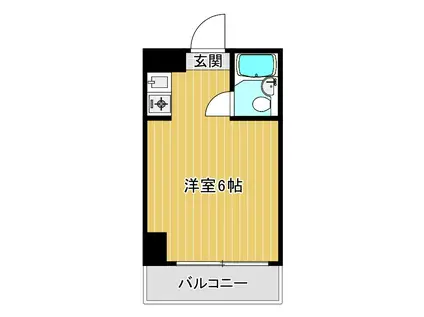 ラ・ビスタ(ワンルーム/2階)の間取り写真