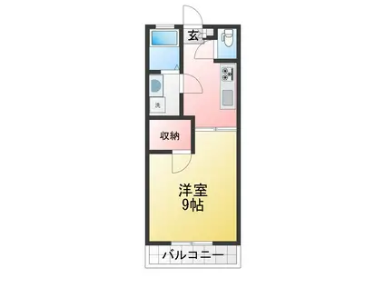 富士ハイツ(1K/2階)の間取り写真