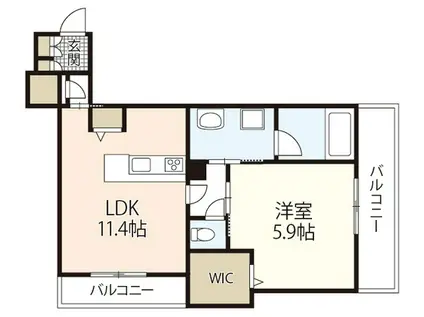 OLIVIER(1LDK/2階)の間取り写真