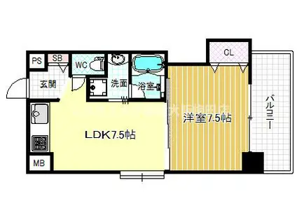 晋栄一番館(1LDK/2階)の間取り写真
