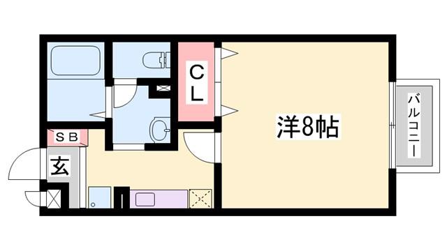 コーラルコート(1K/1階)の間取り写真