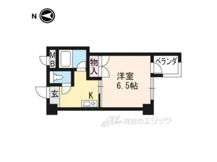 メゾンリベルテ(1K/3階)の間取り写真