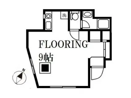 メゾンド太子堂(ワンルーム/1階)の間取り写真