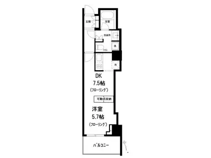 アトラスタワー茗荷谷(1DK/10階)の間取り写真