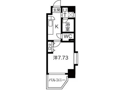 アールズタワー望が丘(1K/4階)の間取り写真