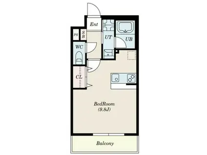 オハアスール(ワンルーム/2階)の間取り写真