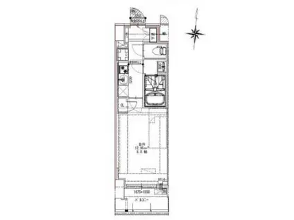 S-RESIDENCE錦糸町パークサイド(1K/5階)の間取り写真