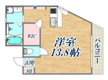 K´S COURT夙川(ワンルーム/2階)の間取り写真