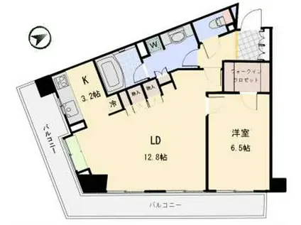 ジョイスコート(1LDK/11階)の間取り写真