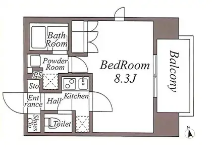 ZOOM池袋ウエスト(1K/10階)の間取り写真