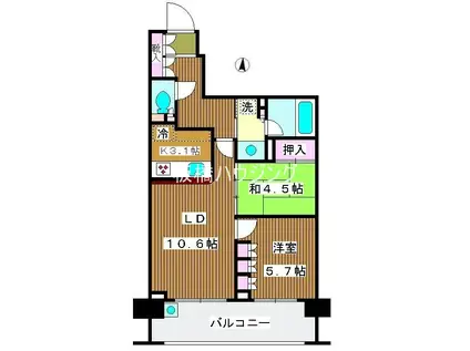 パークホームズ成増マークレジデンス(2LDK/5階)の間取り写真