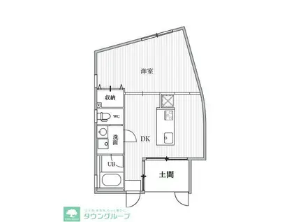 T S CUORE BLISS 自由が丘(1DK/1階)の間取り写真