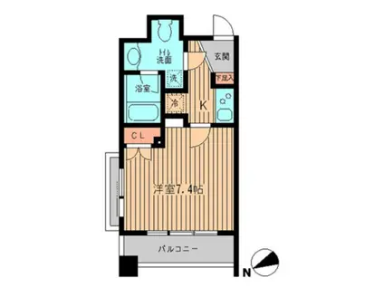 KDXレジデンス神楽坂 0705(1K/7階)の間取り写真