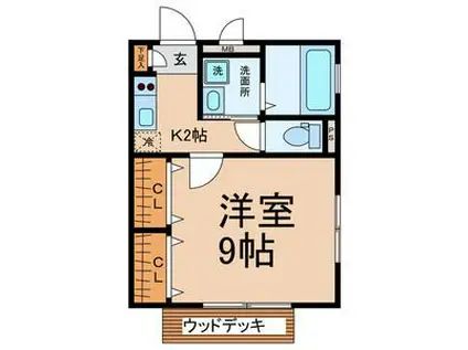 MAISONマリーノ(1K/1階)の間取り写真