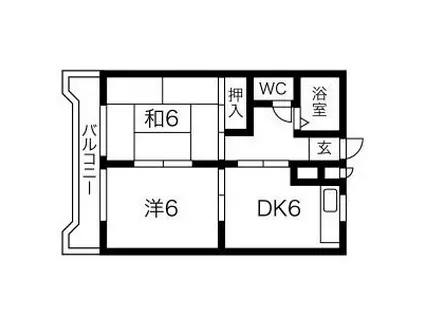 栄サーンハイツ(2DK/3階)の間取り写真