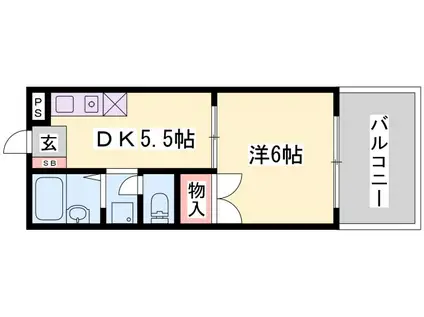 メゾンT(1DK/1階)の間取り写真