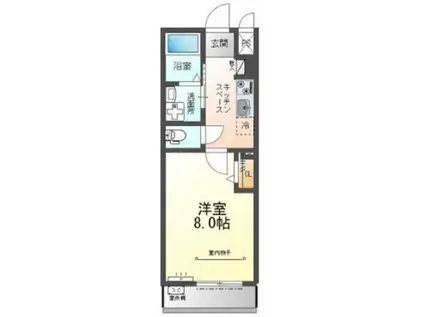 リーベ水元(1K/2階)の間取り写真