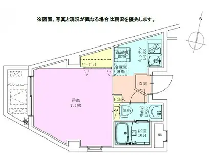 RBM池尻大橋レジデンス(1K/3階)の間取り写真