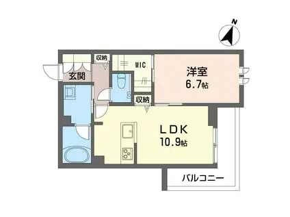 ロワール(1LDK/3階)の間取り写真