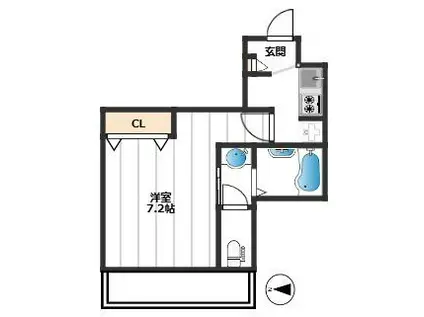 MAISON ST(1K/5階)の間取り写真