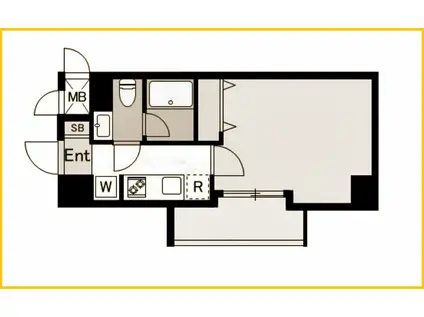 クレド新横浜(1K/7階)の間取り写真