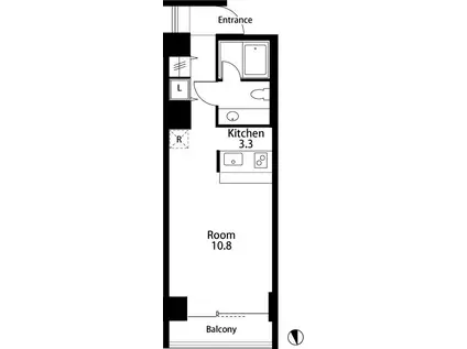 KS PLACE(ワンルーム/8階)の間取り写真