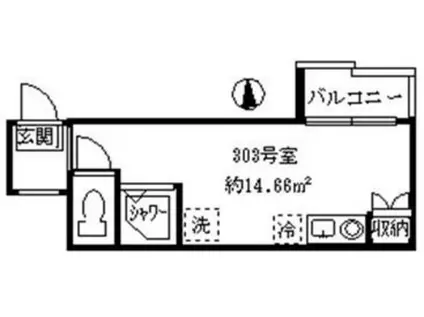 ソフィア鷺宮II(ワンルーム/3階)の間取り写真