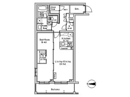 S-FORT横浜青葉台(1LDK/2階)の間取り写真