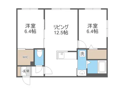 THE SAPPORO PREMIER(2LDK/2階)の間取り写真